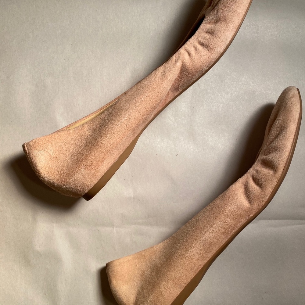 Pretty J Crew light pink suede Cece ballet flats, sz 10 - Picture 3 of 8